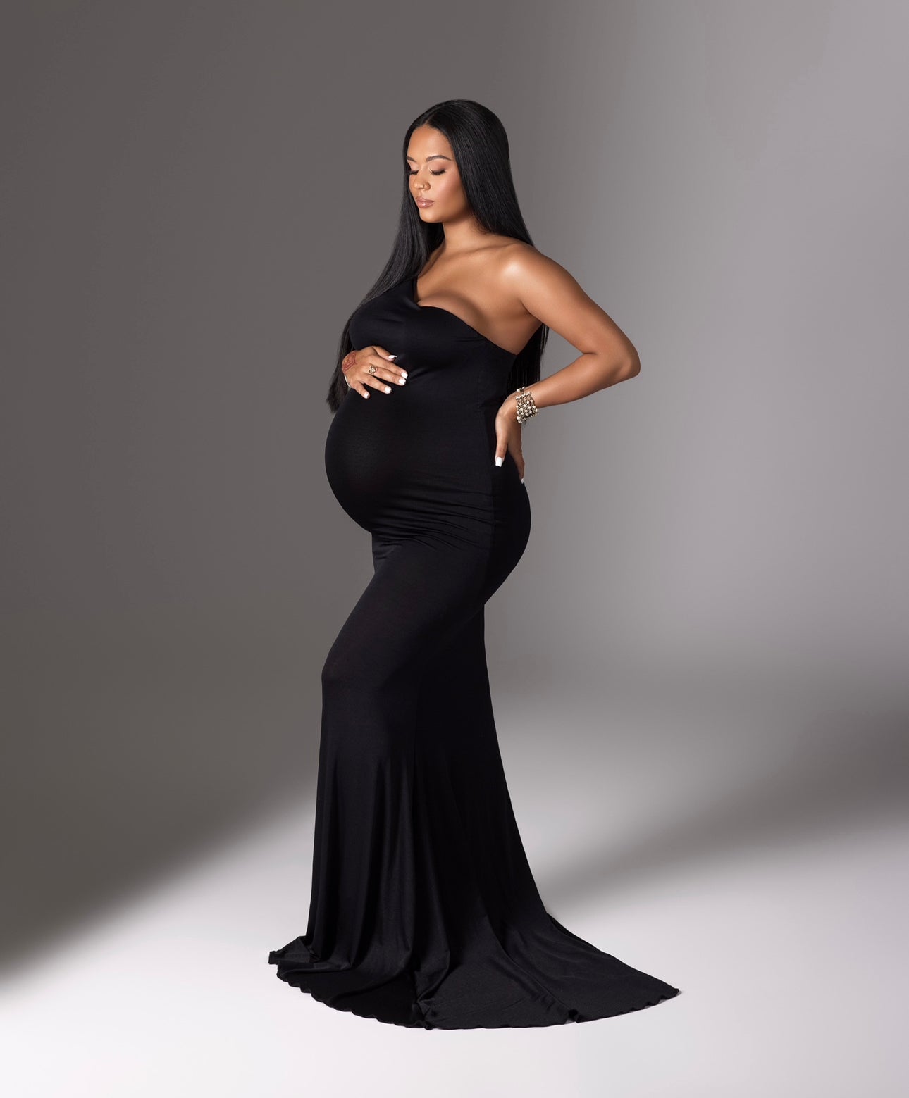 maternity formal dresses nyc Flat Tie-Shoulder Empire Waist Maternity Dress